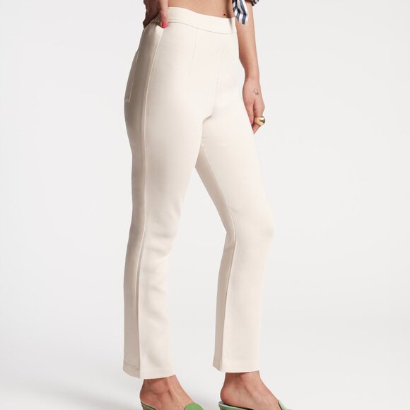 Frances Valentine Quincy Stretch Pant White - Picture 2 of 5